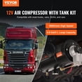 thumbnail image 2 of Compresor de aire VEVOR 12V con tanque de 3 litros, 3.2 PSI Train Horn, 2 of 9