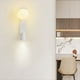 thumbnail image 5 of Aplique de pared LED con interruptor, ajustable, lámpara de pared de vidrio para dormitorio, lámpara de noche, decoración de pared B, 5 of 5