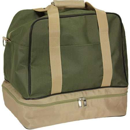 230 Weekender - Olive Weekender Bag with Shoe Pocket and Expandable Shoulder Strap