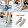 thumbnail image 3 of 6 Pairs Cold Winter Thicken Warm Sock Soft Breathable Socks Bed Comfortable Hosiery Accessory for Home Bedroom Dormitory Gray, 3 of 5