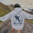 thumbnail image 2 of Puliio Women's Hoodies Sweatshirts Ocean Style Whale Printed Long Sleeve Pocket Pullovers Casual Loose Daily Wear Autumn Winter Drawstring Hoody Hooded For Women, 2 of 6