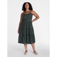 thumbnail image 2 of Time and Tru Women's Spaghetti Strap Midi Dress, Sizes XS-XXXL, 2 of 5
