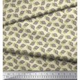 thumbnail image 2 of Soimoi White Poly Georgette Fabric Tortoise Ocean Decor Fabric Printed Yard 42 Inch Wide, 2 of 3