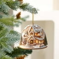 thumbnail image 4 of Oioii 3.15in Christmas Snow House Acrylic Pendant, Festive Winter Scene Ornament for Holiday Displays, H, 4 of 6
