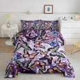 thumbnail image 1 of Erosebridal Colorful Butterflies Bedding Queen Comforter Set, Wild Animal Down Comforter Microfiber 3 Pieces, 1 of 8