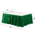 thumbnail image 6 of 6-Pack of Exquisite Plastic Table Skirts - Each 14 Ft. Long x 29 Inch Wide - Emerald Green, 6 of 6