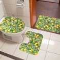 thumbnail image 5 of Lemons Bathroom Rugs Set Watercolor Summer Lemon Trees Plant Non Slip Absorbent Soft Bath Mats 3 Piece Set with Bathroom Rug, U-Shaped Floor Mat, Toilet Seat Cover Large Size, 5 of 9