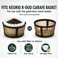 thumbnail image 3 of PureHQ Disposable Coffee Paper Filters for Keurig K-Duo Essential, K Duo Brewer, and K-Duo Plus Carafe Coffee Makers - Fits K-Duo Gold Tone Mesh Filter Basket Carafe – Coffee Sediment-Free (100 Pack), 3 of 8