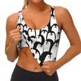 thumbnail image 4 of Lsque Cartoon Penguin Printed Women'S Sports Bra, Compression, Moisture Wicking, High-Impact Sports Bra For Women,Supportive sports bra-, 4 of 9
