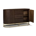 thumbnail image 3 of Teamson Home Seneca Modern Wood Sideboard Buffet Cabinet with Storage Drawers and Push-Open Doors, 3 of 12