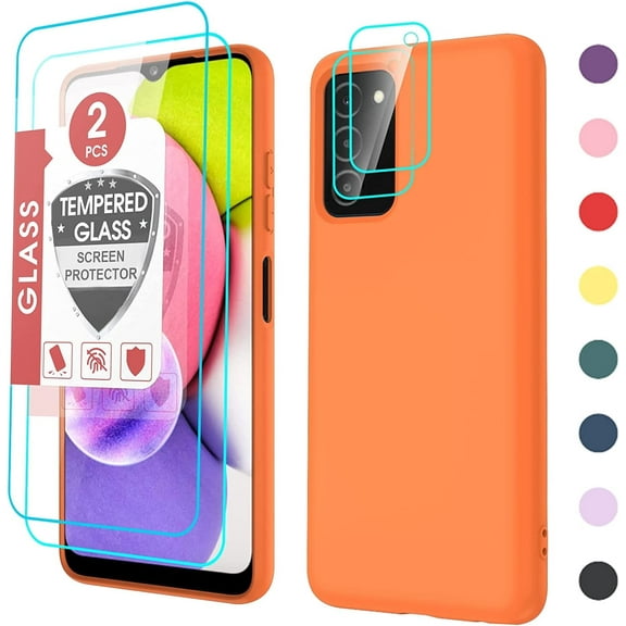 LeYi For Samsung Galaxy A03S Case, Shockproof Case,[2 Pack] Screen Protector & Camera Lens Protector