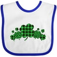 thumbnail image 3 of Inktastic St. Patrick's Day Clovers in Plaid Boys or Girls Baby Bib, 3 of 4