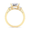 thumbnail image 3 of Meilani - Moissanite Princess Cut Lab Diamond Engagement Ring with Sidestones, 3 of 4