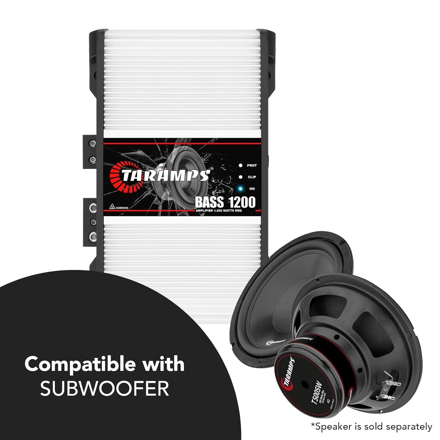 Taramps, Bass 1200, 1 Ohm, 1200 Watts RMS Car Amplifier - Walmart.com