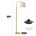 thumbnail image 5 of Oneach Arc Gold Mid-Century Floor Lamp for Living Room Bedroom Modern Metal Standing Lamp for Office Home 62.5" Foot Switch Lighting, 5 of 10