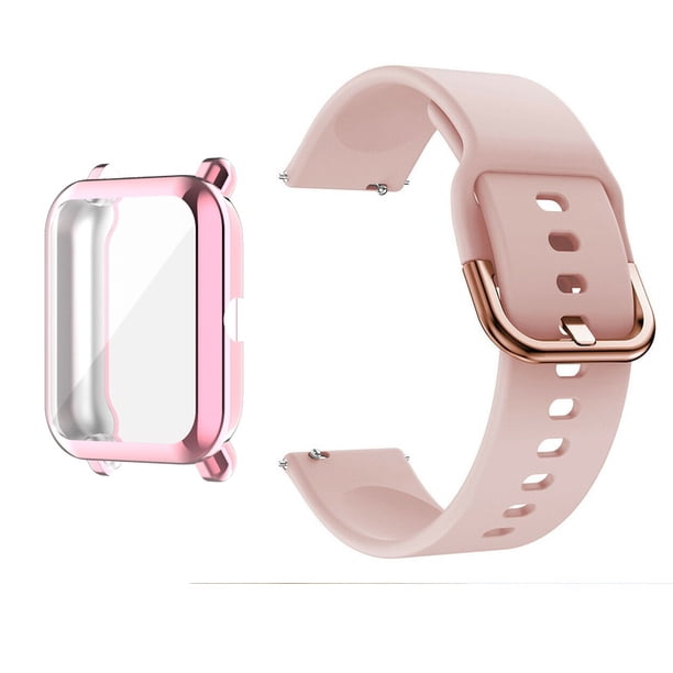 Para Huami Amazfit bip U Pro/GTS 2e Mini 3 Correa De Repuesto Banda De Silicona + Funda TPU Cubierta Protectora Cobertura Completa