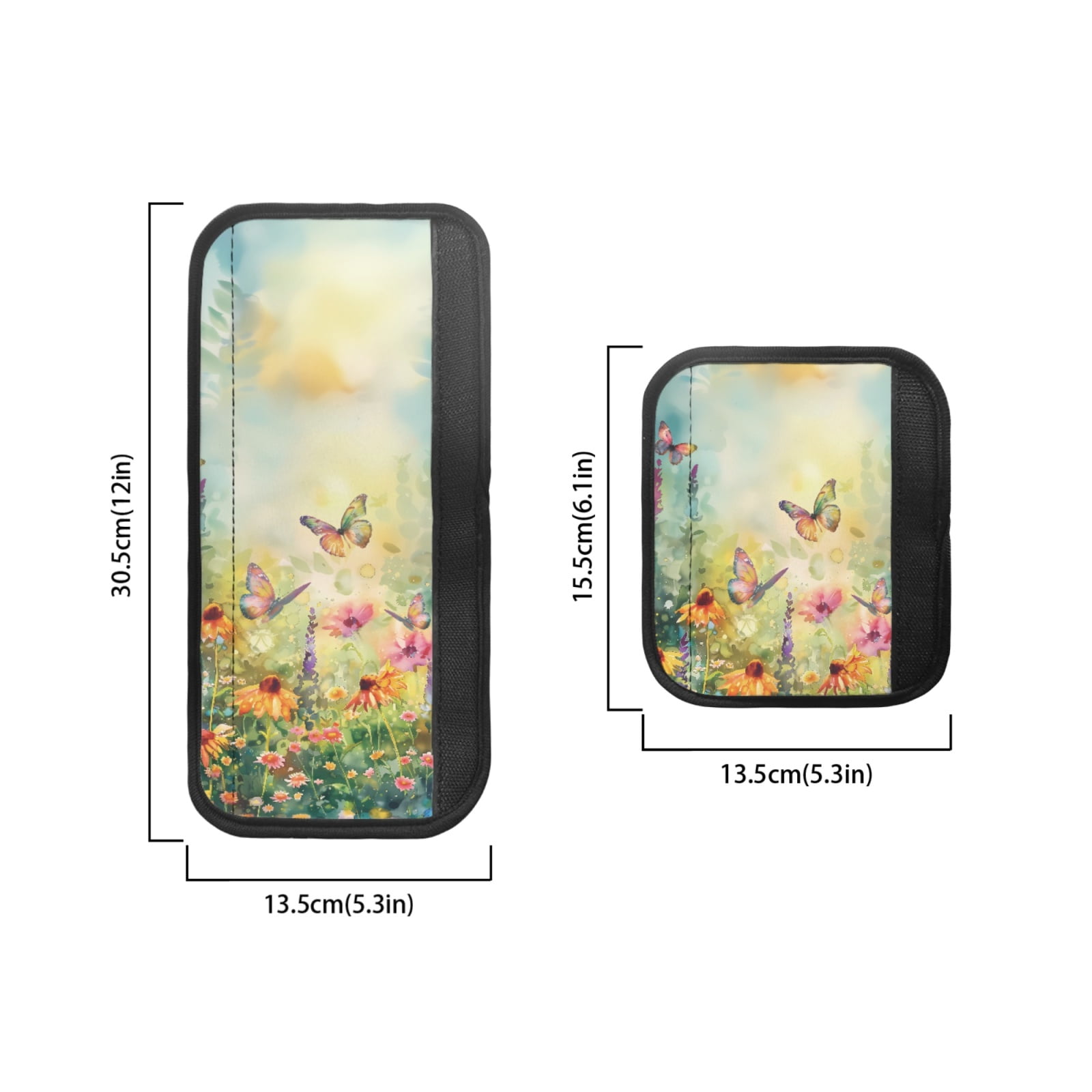 SEANATIVE Neoprene Fridge Door Handle Covers Set of 6 Electrical Kitchen Appliance Decor Handles Anti-Skid Protector for Oil Stains, Fingerprints, Liquids, Butterfly Daisy Flowers Yellow