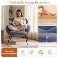thumbnail image 3 of Modern Accent Chair, Upholstered Sherpa Reading Armchair Teddy Fabric with Metal legs for Living Room,Bedroom, 3 of 7