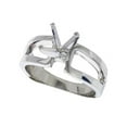 thumbnail image 2 of Monture de Bague de Fiançailles Solitaire Contemporaine pour Femme en Or Blanc Massif 14 K, 2 of 2