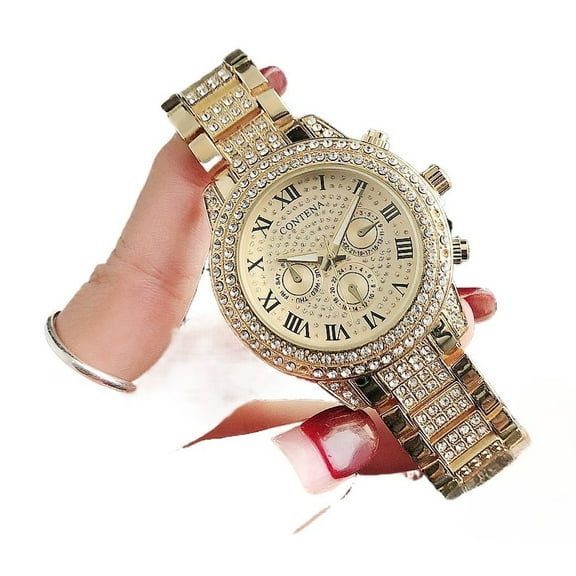 Women's fashion watch just with diamond set British watch