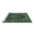thumbnail image 2 of Ahgly Company Machine Washable Indoor Rectangle Persian Turquoise Blue Traditional Area Rugs, 8' x 10', 2 of 4