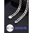 thumbnail image 4 of Bandmax 9MM Stainless Steel Mens Chain Necklaces Miami Cuban Link Chain for Men 18 Inches Chunky Cuban Chain Men Jewelry Birthday Valentines Father Day Gift for Dad Son Husband, 4 of 9