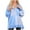 Sky Blue-01, variant on Ultrave Fleece Pullover Women Button Down Neck Long Sleeve Color Block Womens Fall Clothing
