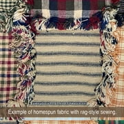 JCS Primitive Black Ticking Stripe Farmhouse Homespun Cotton Fabric Sold by the Yard
