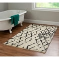 thumbnail image 2 of Linon Morrocan Marrakes Polypropylene 3'x5' Rug in Ivory and Black, 2 of 6