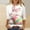 A993 Multicolor, variant on Easter T-Shirt for Women Adorable Rabbit Hugging Large Floral Egg Graphic Crewneck 3/4 Sleeve Soft Comfortable Holiday Party Festive Tee Top