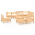 thumbnail image 2 of vidaXL 9 Piece Garden Lounge Set Solid Wood Pine, 2 of 8