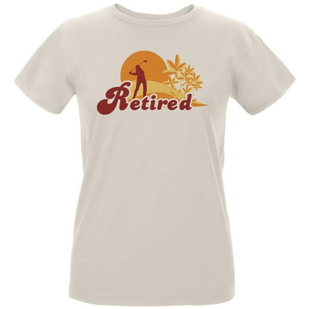 Retired Golf Golfer Sunset Womens Organic T Shirt