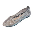 thumbnail image 2 of Caywon Women Feminine Mesh Sequin Embroidered Flat Shoes, Pointed Toe Bow Back Slip On, Dressy Casual Summer Comfortable, Ladies Shoes Zapatos Mujer, 2 of 9