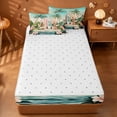 thumbnail image 4 of meiyoeat Hawaii Sea Beach Zipper Twin Comforter Sets with Fitted Sheet and 2 Pillowcases For Kids,Pink Kawaii Floral Blossom Zipper Bedding Set For Girls,Reversible,4-Piece, 4 of 7