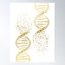 Dna Double Helix Genetic Poster Wall Art, Modern Wall Decor For Living Room Bedroom, 8x12 UNFRAMED