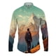 thumbnail image 4 of Camisa con solapa con estampado 3D de paisaje para hombre y mujer, camisas casuales de moda de manga larga, ropa de calle con botones, ropa unisex de gran tamaño, 4 of 5
