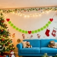 thumbnail image 4 of 78" Lime Green Pom Pom Christmas Garland – Fuzzy Fluffy Ball Garland for Holiday Tree, Mantel, Fireplace, Wall, Window & Party Decorations, Vibrant Festive Home Display, 4 of 5