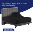 thumbnail image 4 of Queen Size 36" Split Top Flex Head Sheet Set - 100% Microfiber, Adjustable Bed, 4-Piece Set, 15" Deep Pockets Color Black Solid, 4 of 5