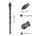thumbnail image 2 of Uxcell 2pack Titanium Masonry Drill Bit, 10mm Concrete Drill Bits Ceramic Drill Bit with 1/4" Hex Shank, 12mm 2, 2 of 6