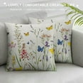 thumbnail image 3 of Qinduosi Spring Easter Pillow Covers Set of , Bunny Butterflies Throw Pillows Outdoor Floral Decorative Farmhouse Cushion Case Spring Decorations for Home Sofa, 3 of 5