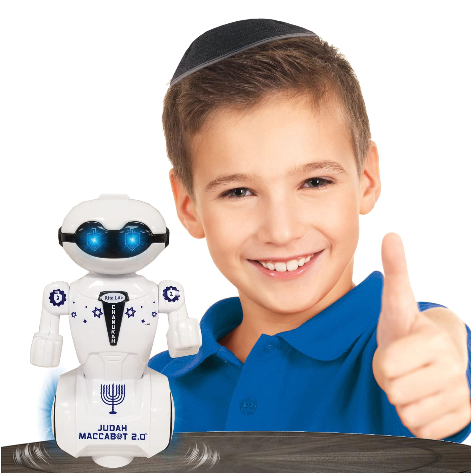 Rite Lite TY-ROBOT-2 9 in. Judah Maccabot 2.0 Chanukah, Plays 3 Songs Plastic Robot