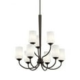 thumbnail image 4 of 9 Light Large 2-Tier Chandelier With Transitional Inspirations 31.25 Inches Tall By 28.75 Inches Wide-Brushed Nickel Finish-Led Lamping Type Kichler, 4 of 4