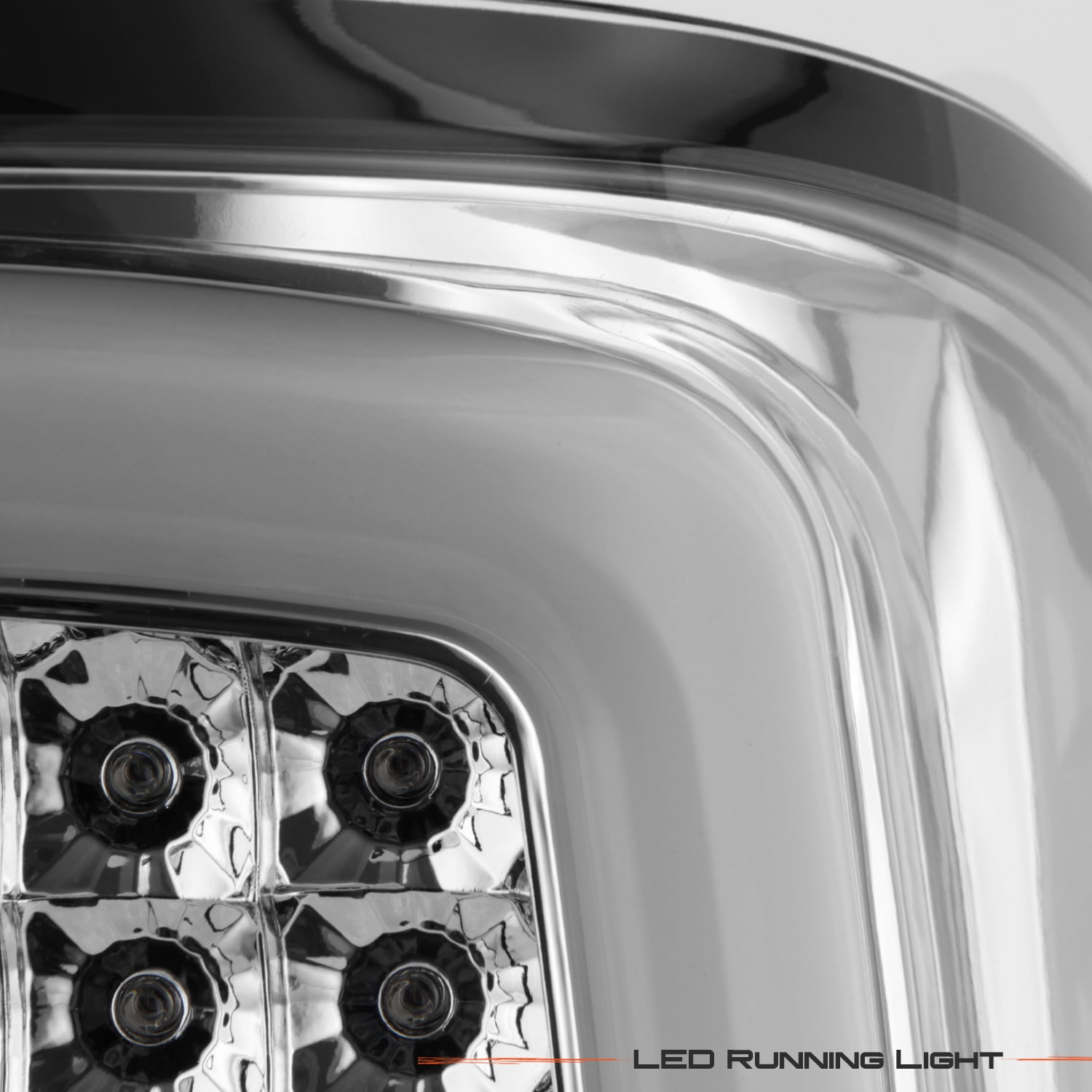 AKKON - Fits 2014-2018 GMC Sierra 1500 15-19 2500HD / 3500HD Full LED [C-Tube] Chrome Tail Lights Brake Lamps Pair Left + Right