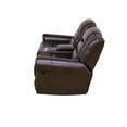thumbnail image 3 of Aukfa Double Recliner Loveseat Sofa, Overstuffed Loveseat with Cupholder for Living Room, Brown, 3 of 10