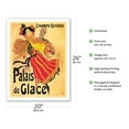 thumbnail image 2 of Champs Elysees Ice Palace (Palais De Glace) Skating Rink - Vintage French Advertising Poster by Jules Cheret c.1896 - Fine Art Matte Paper Print (Unframed) 20x26in, 2 of 4