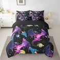 thumbnail image 2 of Castle Fairy Kawaii Magical Dragon 7-Piece Twin Bedding Sets Preppy Boys Girls,Galaxy Universe Bedding Comforter Set,Starry Sky Breathable Sheet Sets,Super Cozy Room Decor, 2 of 8
