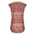 thumbnail image 5 of Summer Saving Wycnly Tank Top for Women Western Print V-Neck Sleeveless T Shirts Button Down Plus Size Casual Tunic Vest Blouse Red XXXXXL Up to 65% off, 5 of 5