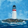 thumbnail image 2 of DeRice, Julie 15x15 White Modern Wood Framed Museum Art Print Titled - The Lighthouses I, 2 of 4