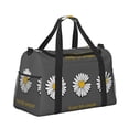 thumbnail image 2 of Balery Keep Life Simple Daisy Flower Bolsa de Gimnasio para Mujeres, Bolsa de Viaje con Bolsillo Húmedo, Bolsa de Fin de Semana para Mujeres, Bolsa de Viaje Resistente al Agua, 2 of 7