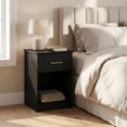 thumbnail image 2 of Furinno TIDUR Night Stand, Nightstand with Drawer, Bedside Table, End Table, Side Table with Storage Shelf, Bar Handle Drawer, for Bedroom, Living Room, Americano, 2 of 5